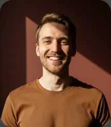 Smiling customer portrait